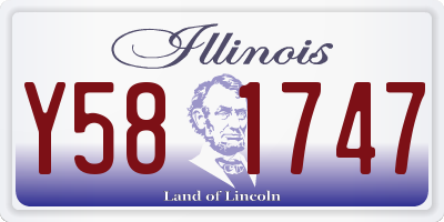IL license plate Y581747