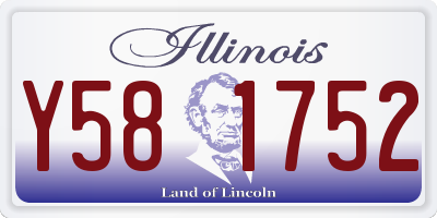 IL license plate Y581752