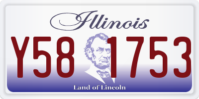 IL license plate Y581753