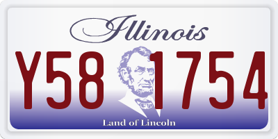 IL license plate Y581754