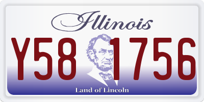 IL license plate Y581756