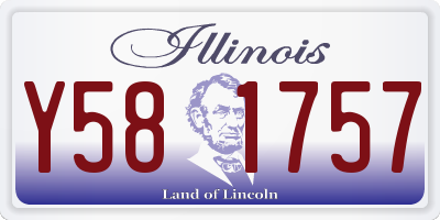 IL license plate Y581757