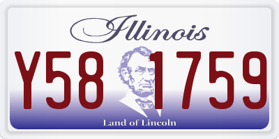 IL license plate Y581759