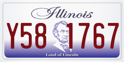 IL license plate Y581767