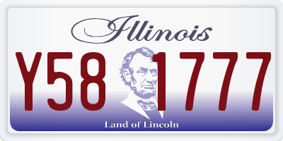 IL license plate Y581777