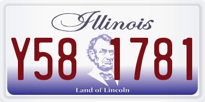 IL license plate Y581781