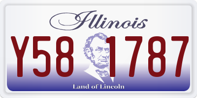 IL license plate Y581787
