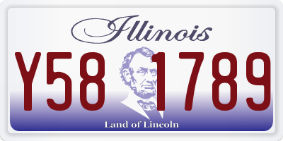 IL license plate Y581789
