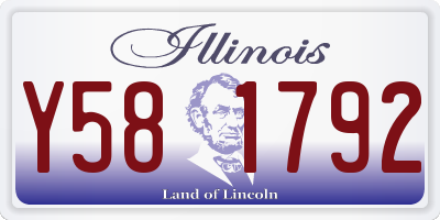 IL license plate Y581792