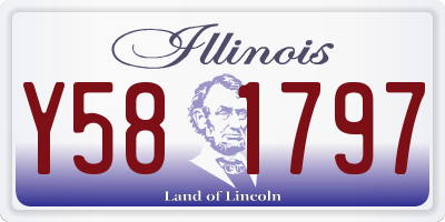 IL license plate Y581797