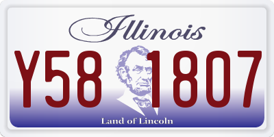 IL license plate Y581807