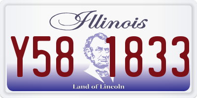 IL license plate Y581833