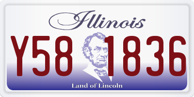 IL license plate Y581836