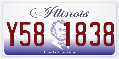 IL license plate Y581838