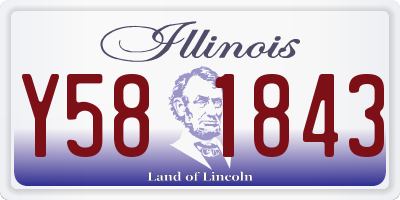 IL license plate Y581843