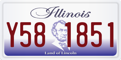 IL license plate Y581851