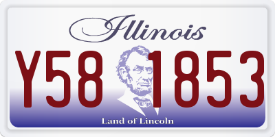 IL license plate Y581853