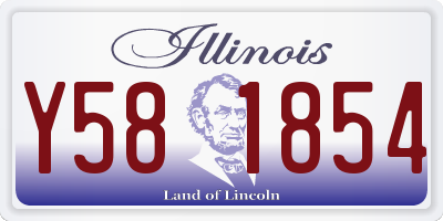 IL license plate Y581854