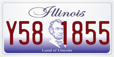 IL license plate Y581855