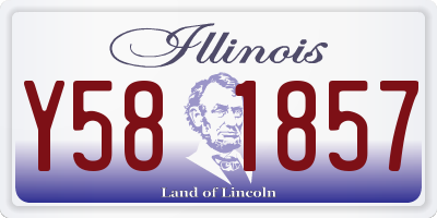 IL license plate Y581857