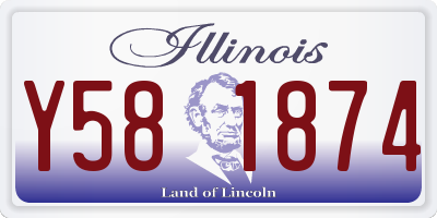 IL license plate Y581874