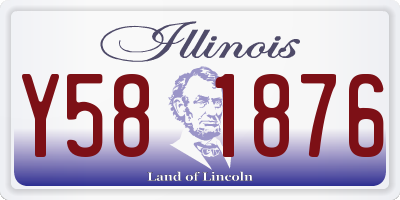 IL license plate Y581876