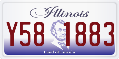 IL license plate Y581883