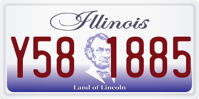 IL license plate Y581885