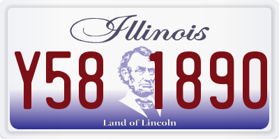 IL license plate Y581890
