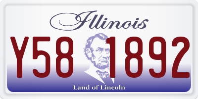 IL license plate Y581892