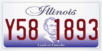 IL license plate Y581893