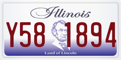IL license plate Y581894