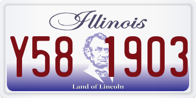 IL license plate Y581903