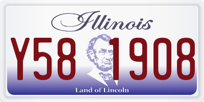 IL license plate Y581908