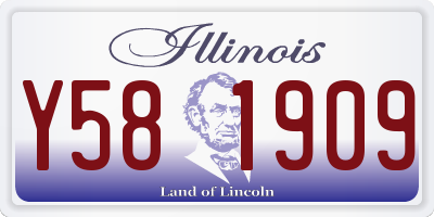 IL license plate Y581909