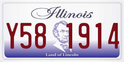 IL license plate Y581914