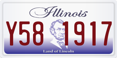 IL license plate Y581917