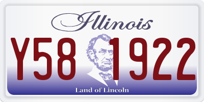 IL license plate Y581922