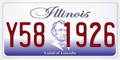 IL license plate Y581926