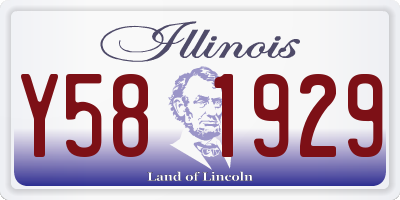 IL license plate Y581929