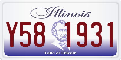 IL license plate Y581931