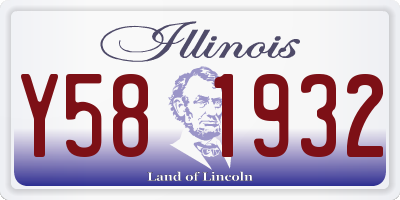 IL license plate Y581932
