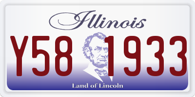 IL license plate Y581933