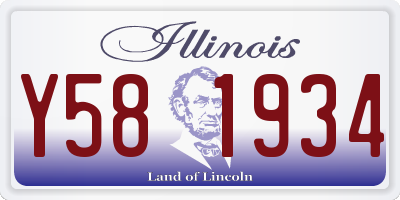 IL license plate Y581934