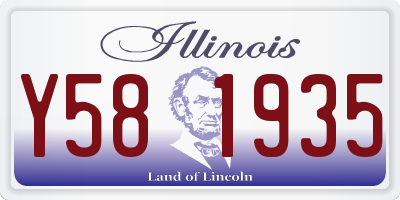 IL license plate Y581935