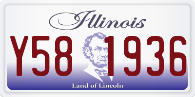 IL license plate Y581936