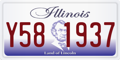 IL license plate Y581937
