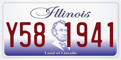 IL license plate Y581941