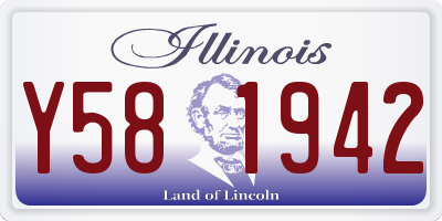 IL license plate Y581942