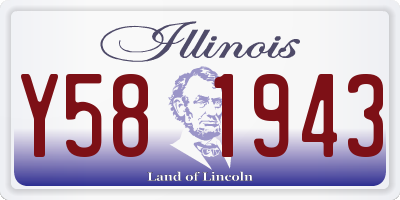 IL license plate Y581943
